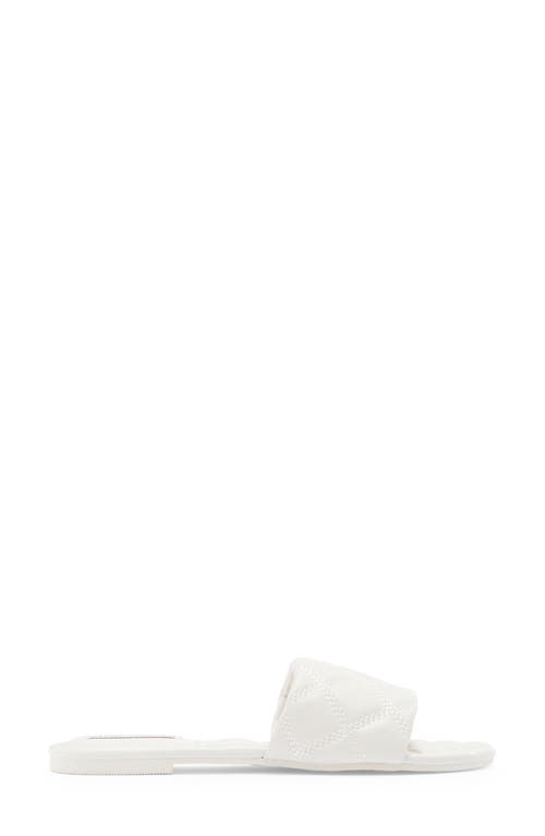 Steve Madden Perrie Quilted Slide Sandal In Bone