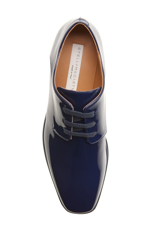 Stella Mccartney Sneakelyse Patent Platform Sneaker In Blue