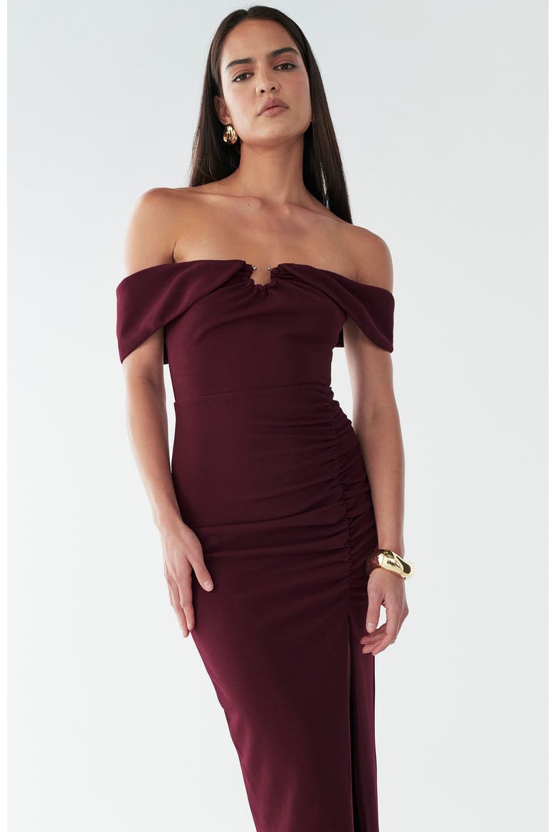 Serena Maxi Dress, Alternate, color, Burgundy
