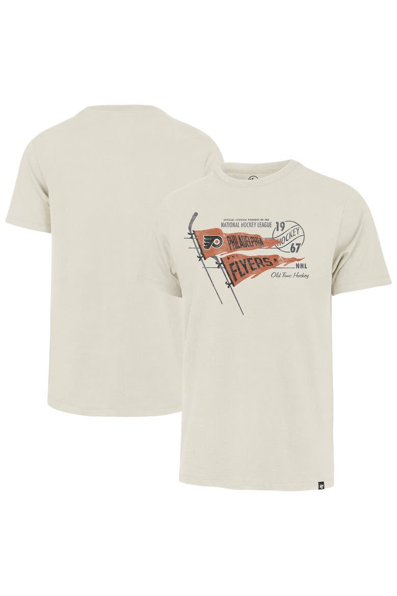 Men's '47  Cream Philadelphia Flyers Journeyman Franklin T-Shirt, Main, color, Cream
