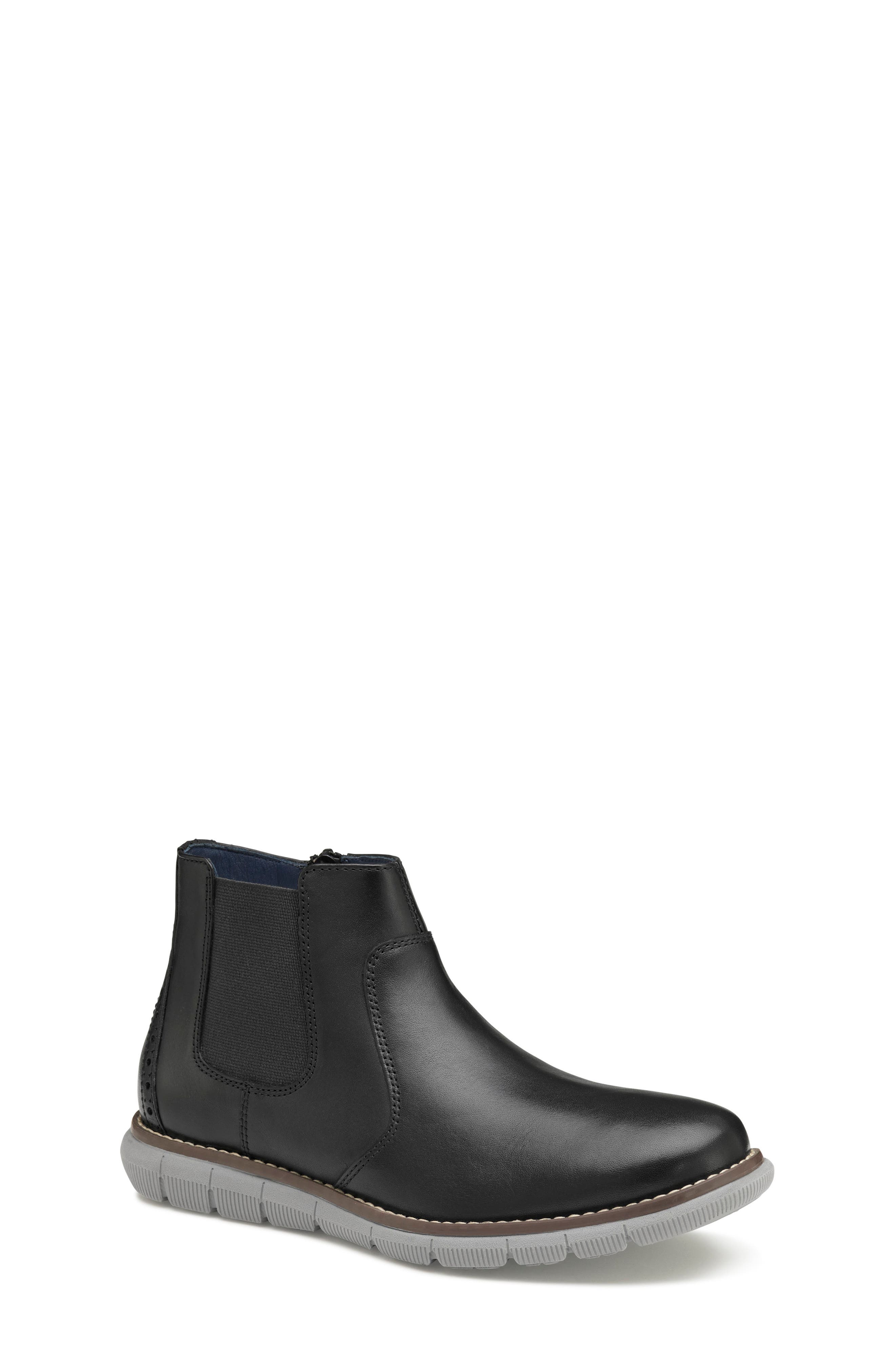 Johnston & Murphy Holden Chelsea Boot, Main, color, Black Full Grain