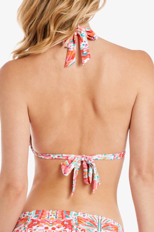 Helen Jon Soft Tie Halter Bra In Jungle De Rio