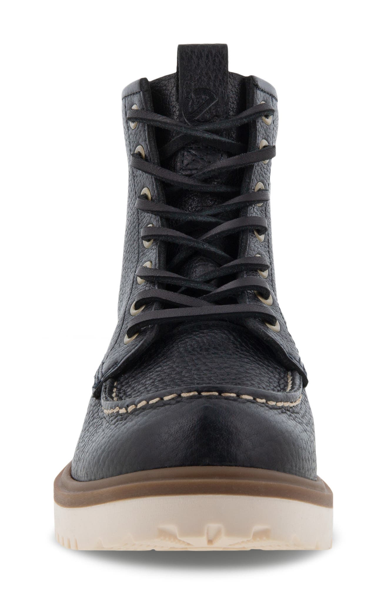 ECCO Staker Moc Toe Water Repellent Lace-Up Leather Boot, Alternate, color, 