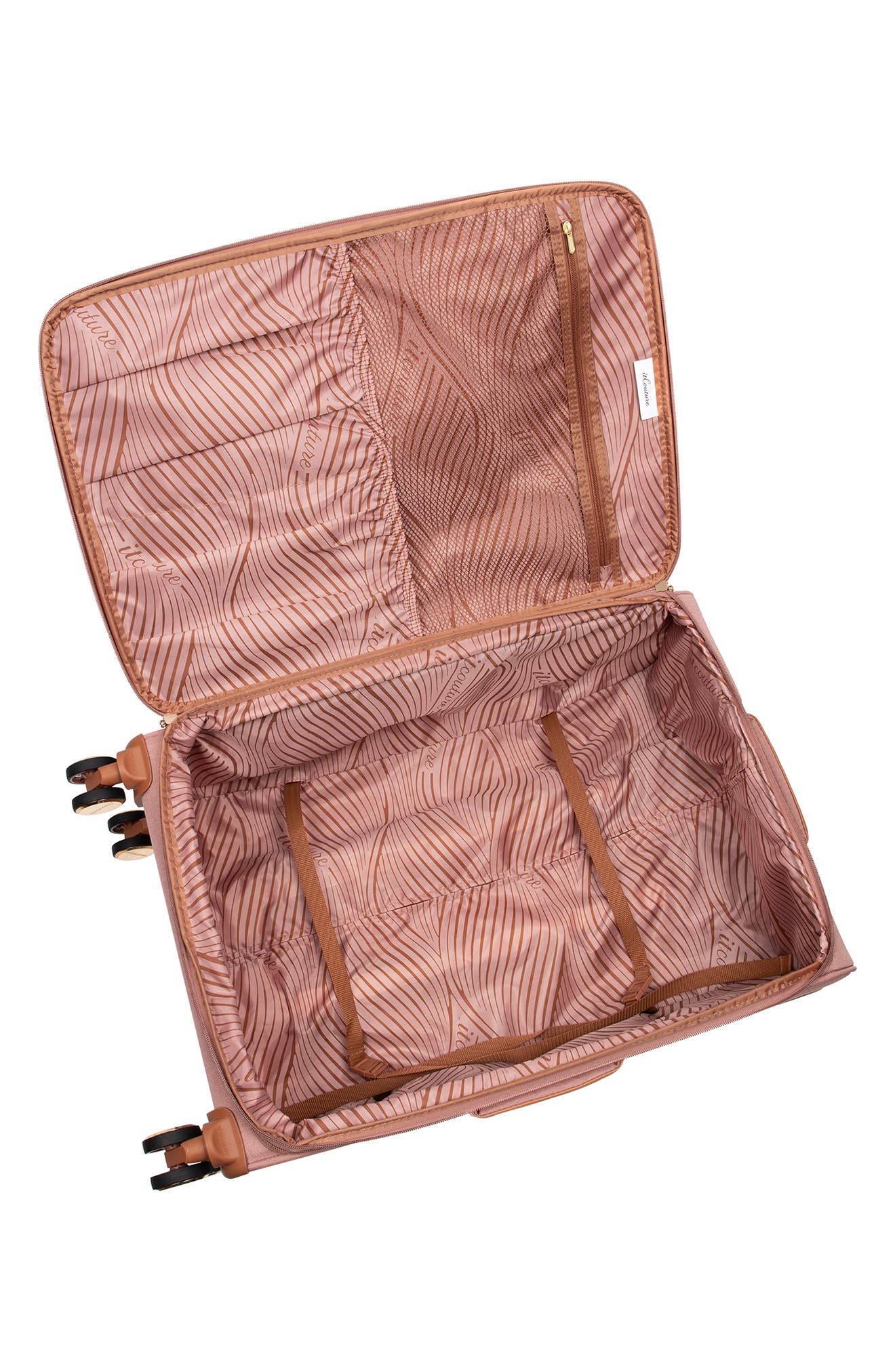 IT COUTURE Odelia 23-Inch Soft Shell Spinner Suitcase, Alternate, color, Pink / Brown