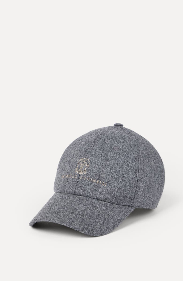 Brunello Cucinelli Baseball cap with logo, Alternate, color, Medium Grey