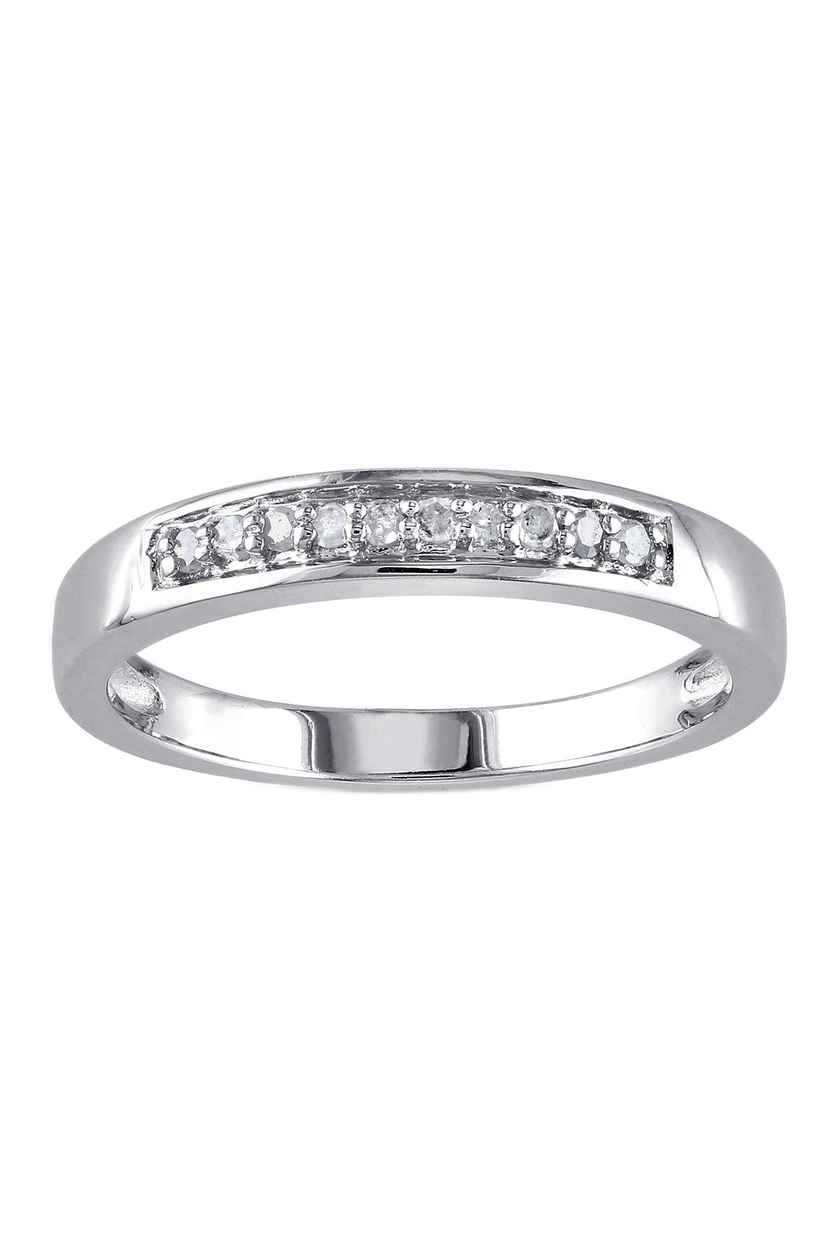 DELMAR Sterling Silver Diamond Band - 0.10 ctw