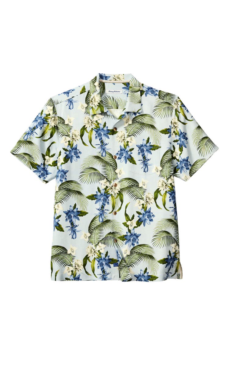 Tommy Bahama Grand Frond Silk Camp Shirt, Main, color, 