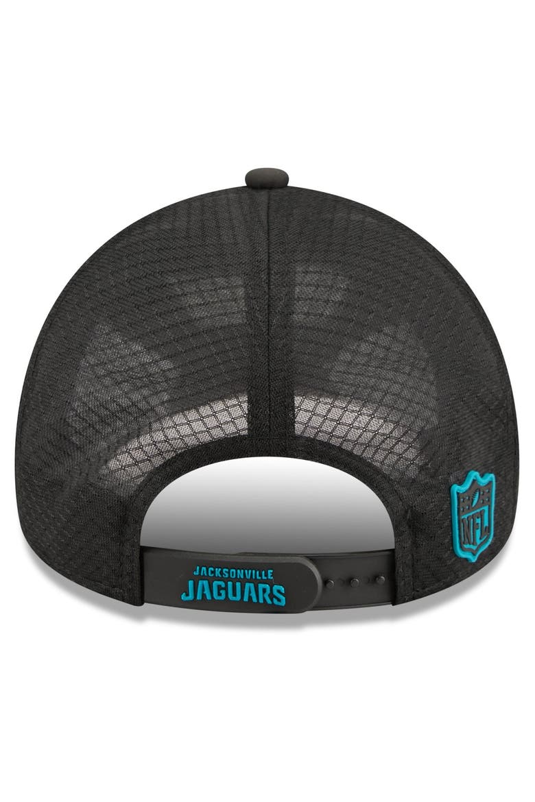 Men's New Era Black Jacksonville Jaguars 2026 Sideline Apex 9FORTY Adjustable Trucker Hat, Alternate, color, Black