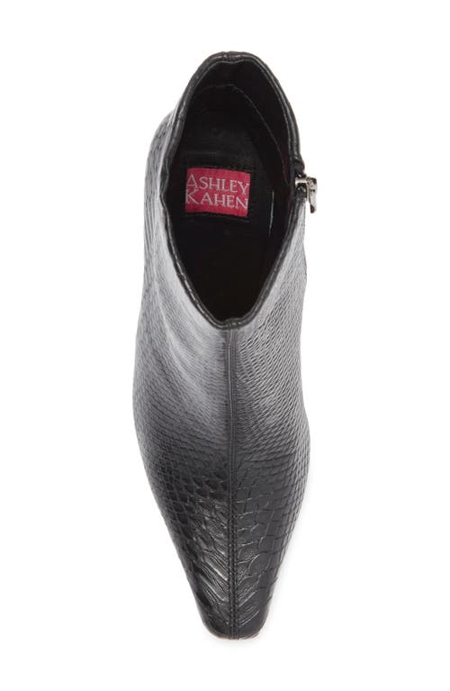 Ashley Kahen Glam Snakeskin Embossed Boot In Black