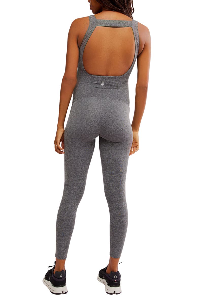 Free People FP Movement x Hatch Jumpsuit, Alternate, color, Black Heather