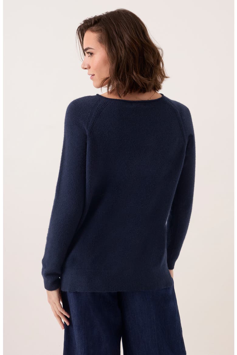 Roll Edge Crew Neck Jumper, Alternate, color, Navy