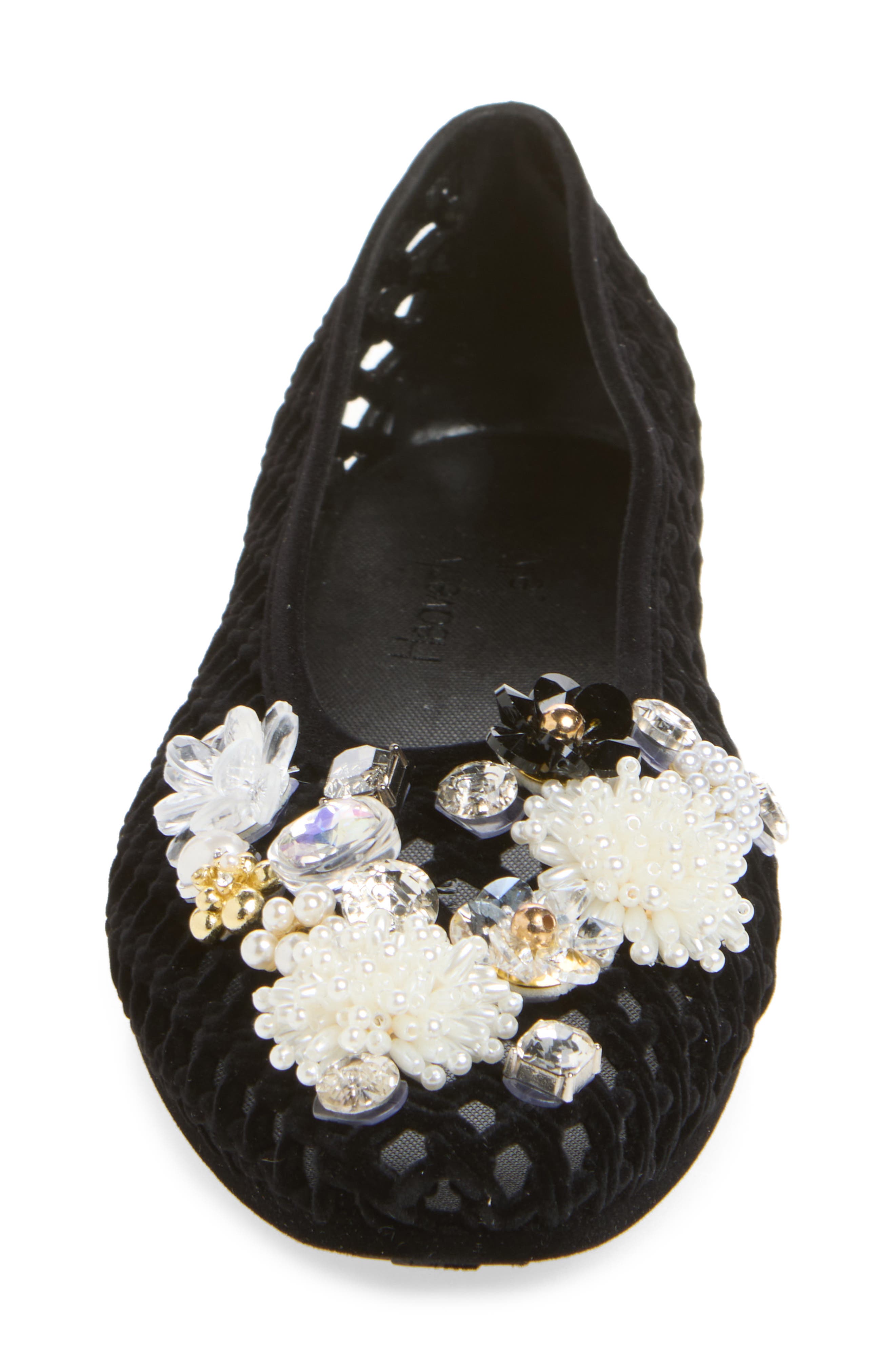 Veil Jelly Ballet Flat, Alternate, color, BLACK