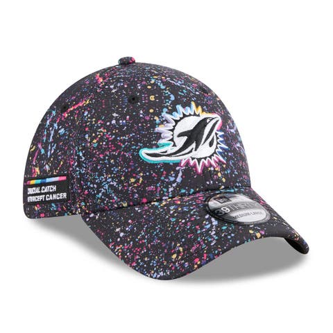 Men
s New Era  Black Miami Dolphins 2025 NFL Crucial Catch 39THIRTY Flex Hat