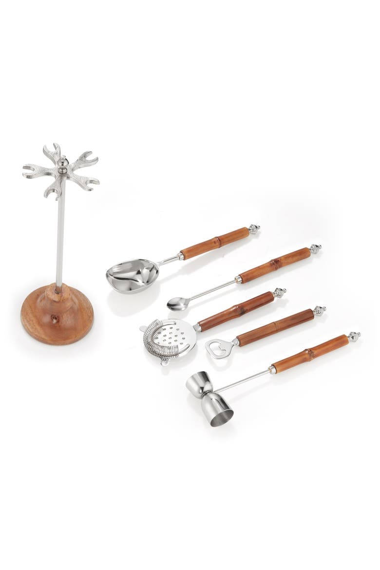6-Piece Burma Bar Collection Bar Tool Set, Alternate, color, SILVER