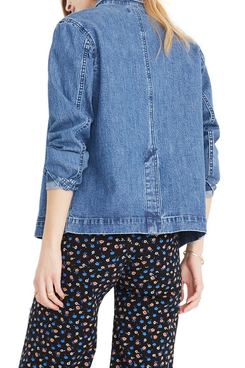 Denim Patch Pocket Chore Coat, Alternate, color, WILLOWDALE WASH