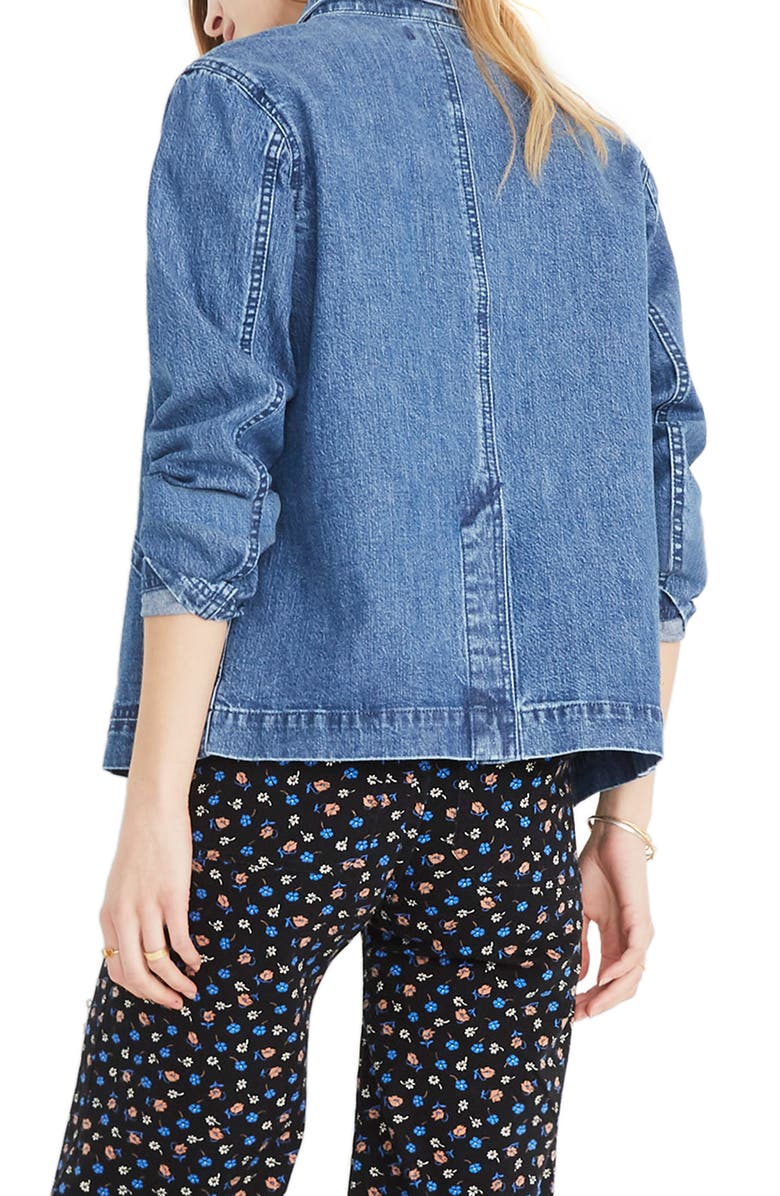 Madewell Denim Patch Pocket Chore Coat, Alternate, color,