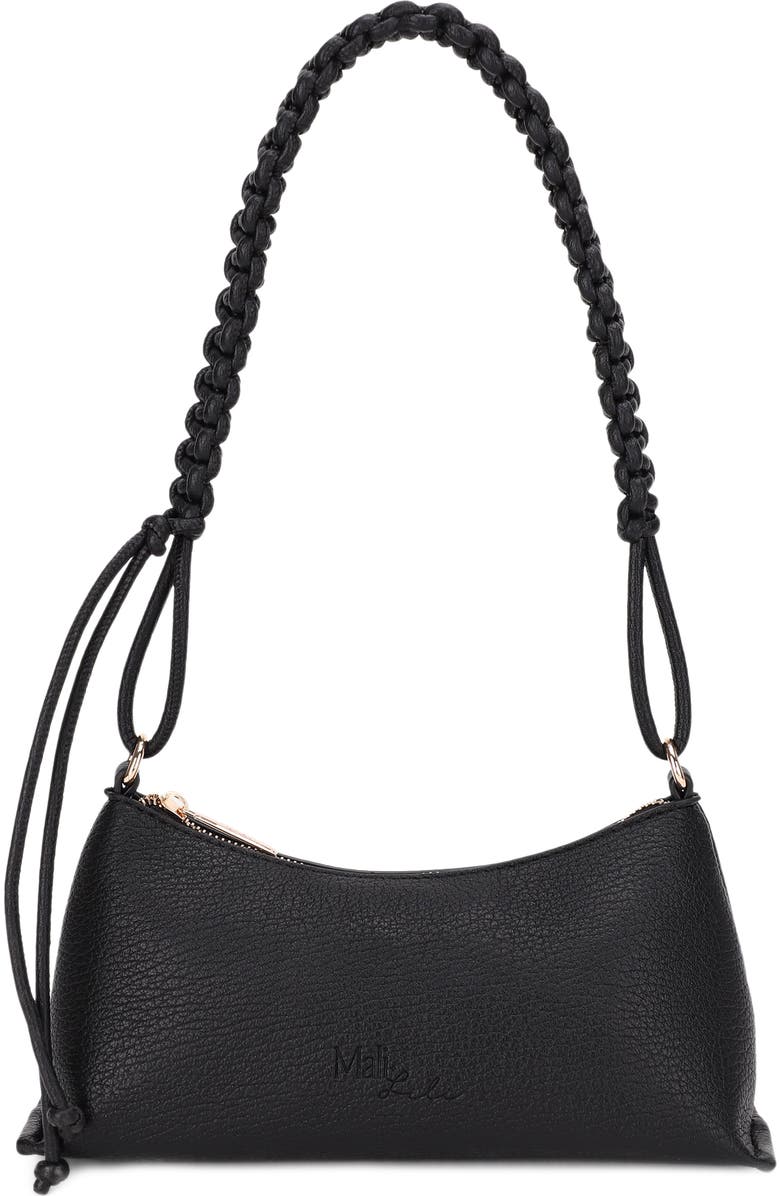 Mali + Lili Phoebe Vegan Leather Shoulder Bag, Main, color, Black