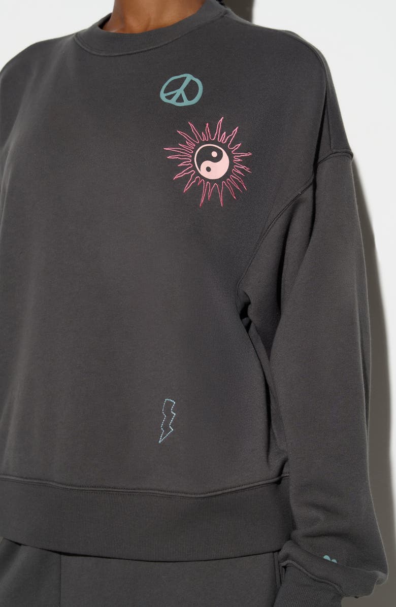 Spiritual Gangster Good Vibes Roam Cotton Blend Sweatshirt, Alternate, color, 