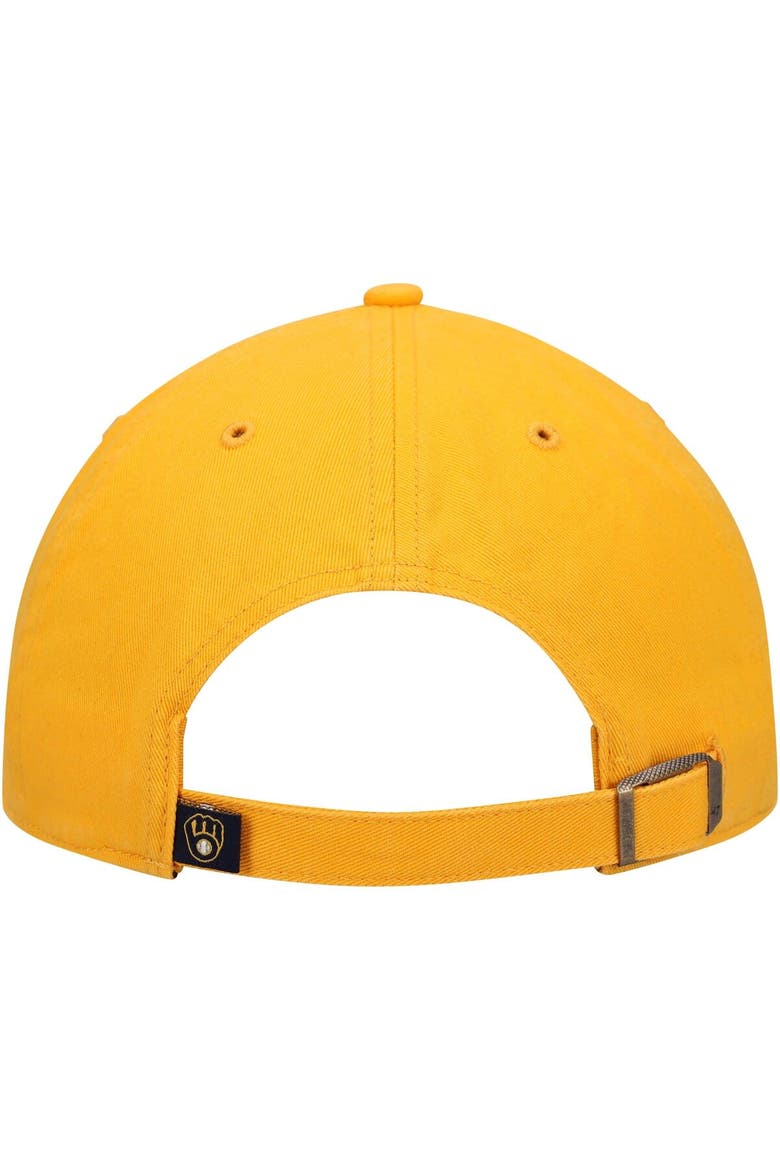 Men's '47 Gold Milwaukee Brewers Clean Up Adjustable Hat, Alternate, color, Gold