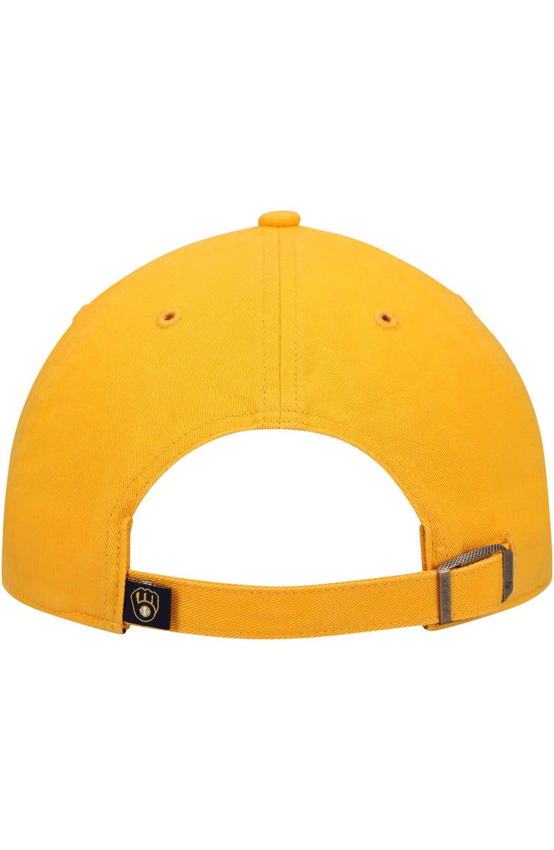 '47 Men's '47 Gold Milwaukee Brewers Clean Up Adjustable Hat, Alternate, color, Gold
