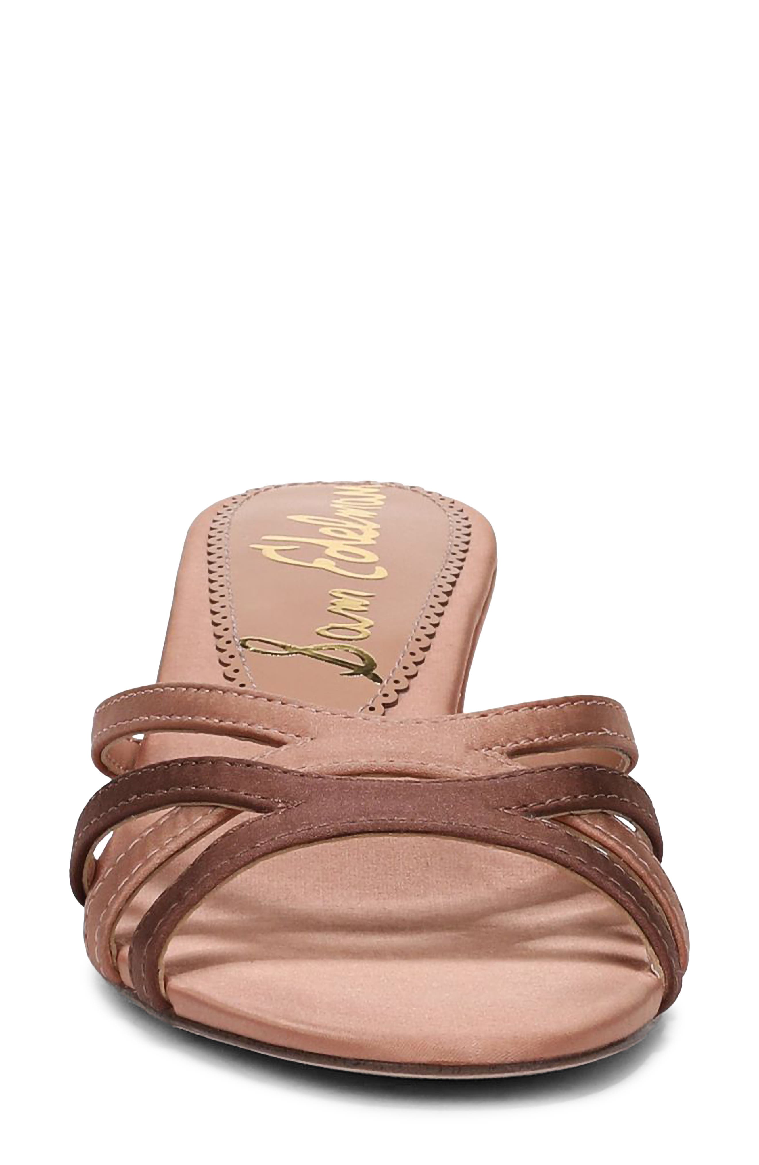 Camille Kitten Heel Sandal, Alternate, color, SPICED CORAL MULTI