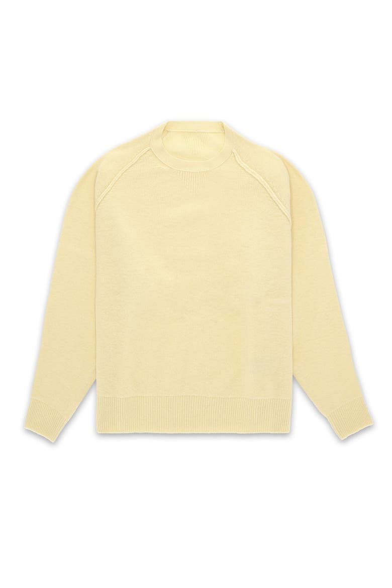 Harvard Wool Crewneck Sweater with Raglan Sleeve, Main, color, Ochre