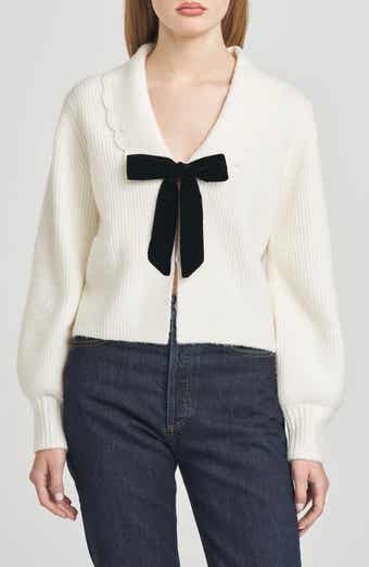 WAYF Sloane Bow Cardigan