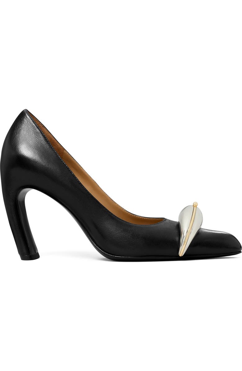 Tory Burch Pierced XL Pump, Alternate, color, Perfect Black / Silver