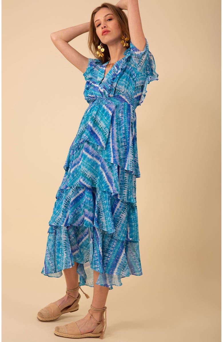 Hale Bob Caroline Chiffon Dress, Alternate, color,