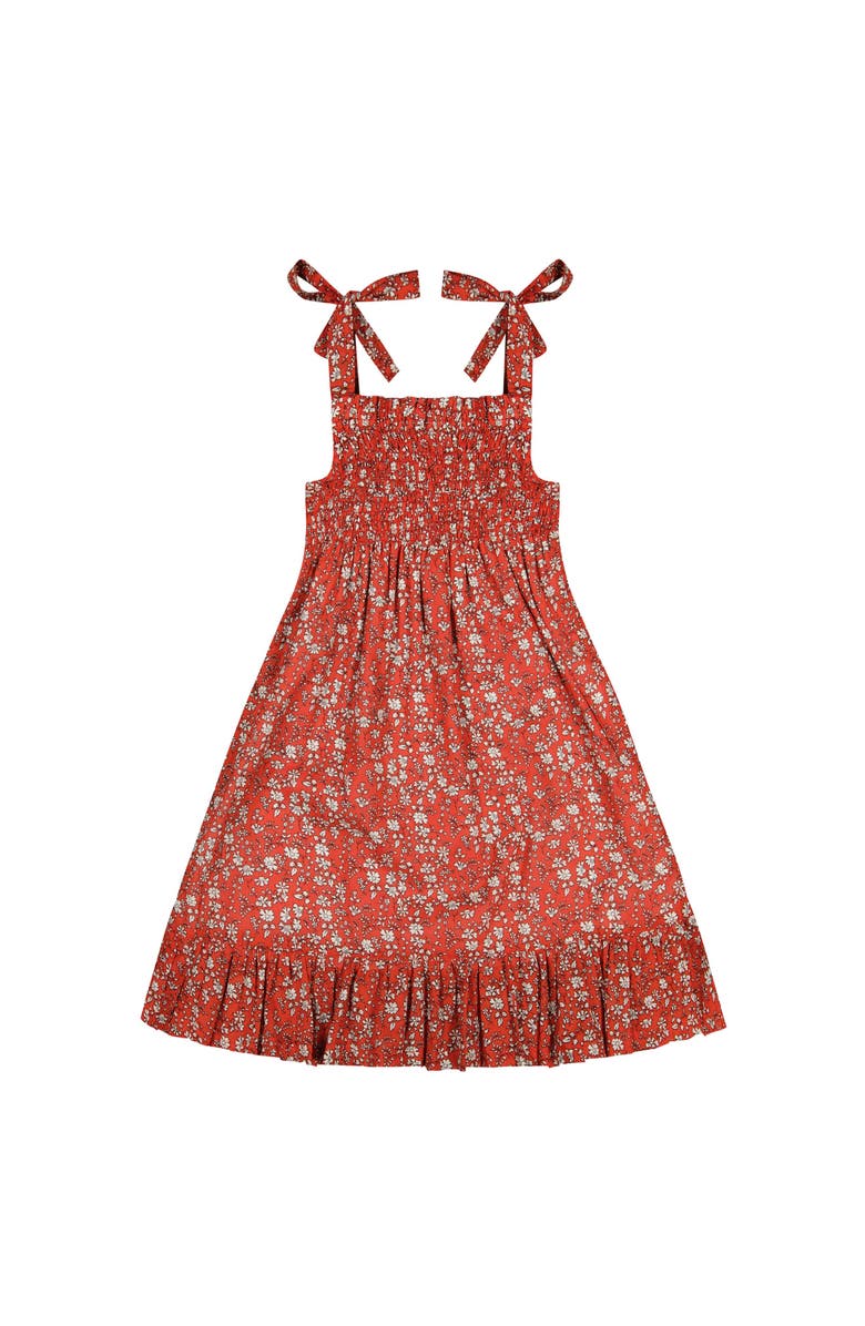 Busy Bees India Shoulder Tie Sundress Red Floral, Main, color, Navy Floral