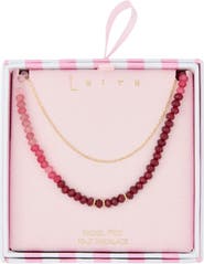 Leith Ombré Beaded Layered Necklace