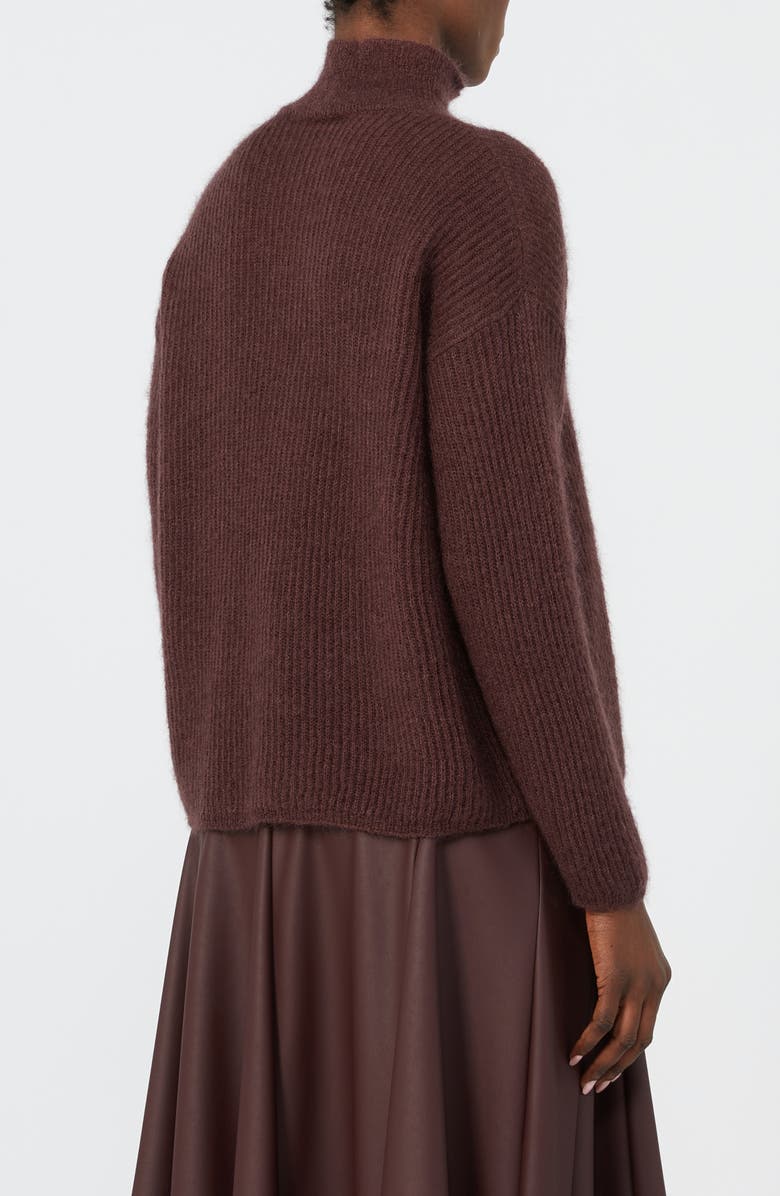 MM by Max Mara Tenna Mock Neck Sweater, Alternate, color, Bordeaux