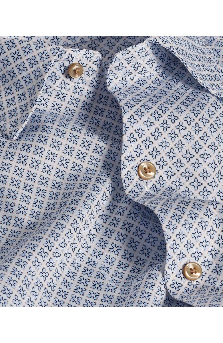 David Donahue Geometric Print Sport Shirt, Alternate, color,