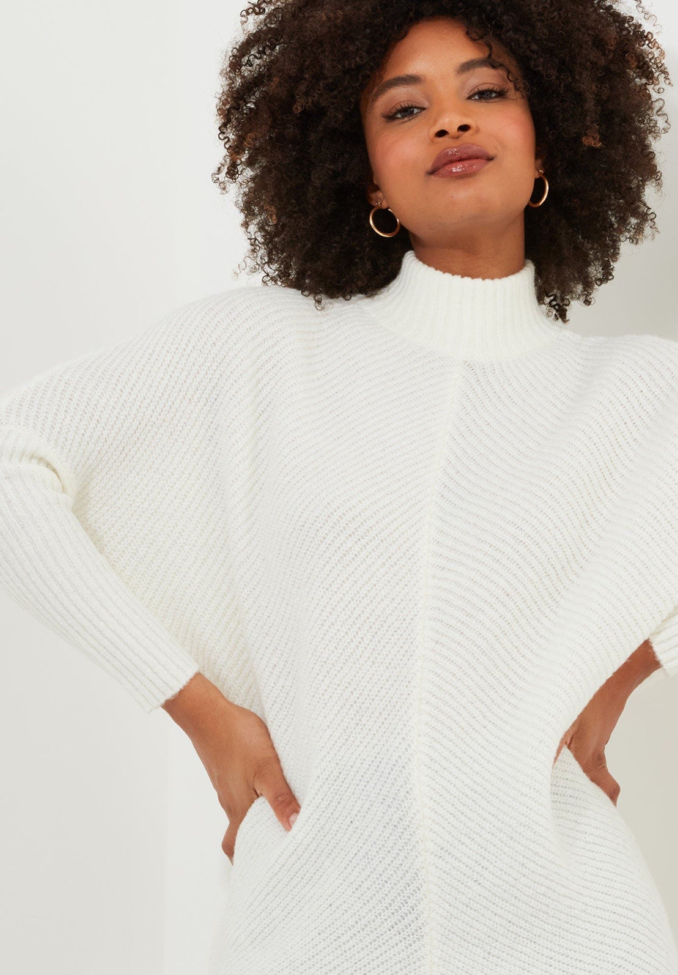 Mockneck Rib Sweater - image 2
