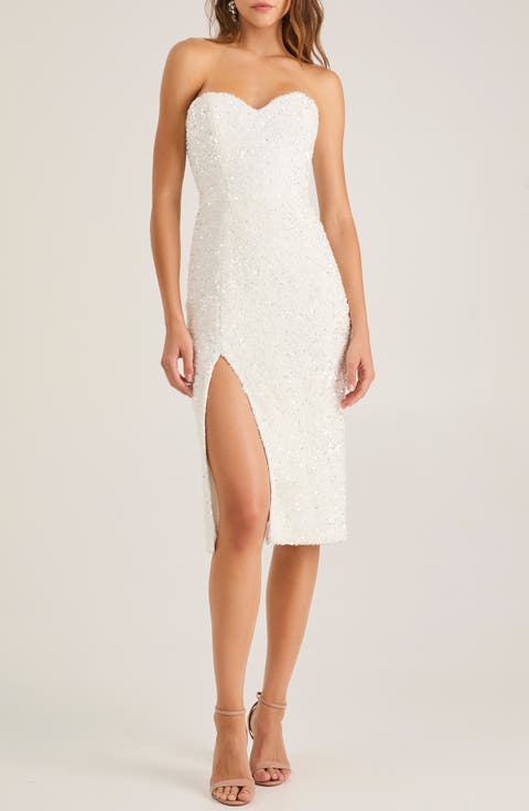 Sienna Sequin Strapless Cocktail Sheath Dress