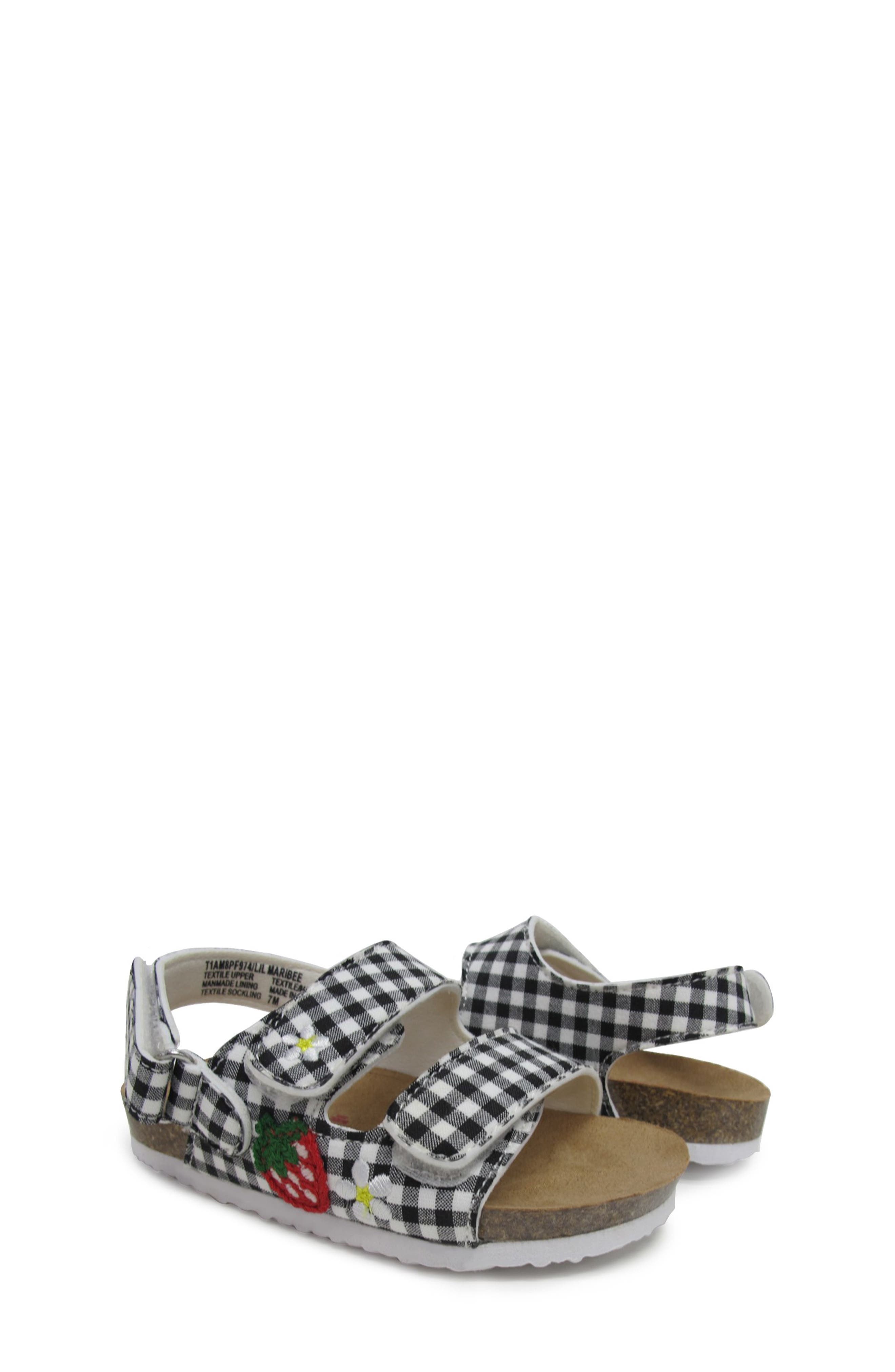 JELLYPOP Kids' Lil' Maribee Sandal, Alternate, color, White / Black