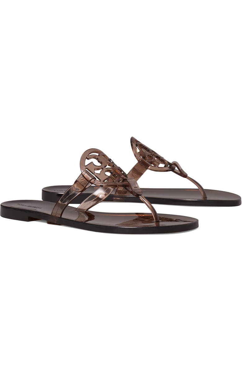 Tory Burch Miller Jelly Flip Flop, Main, color, Soft Brown