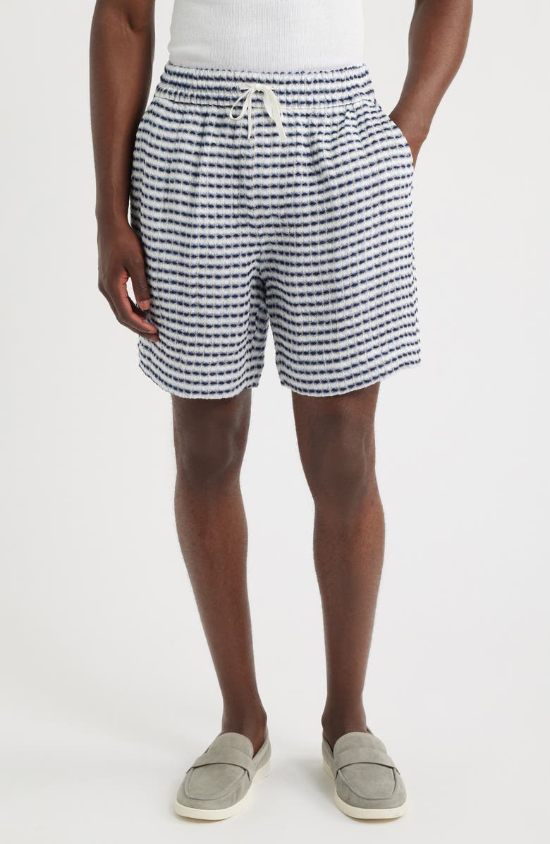 CHÉ Rita Linen Shorts, Main, color, Blue