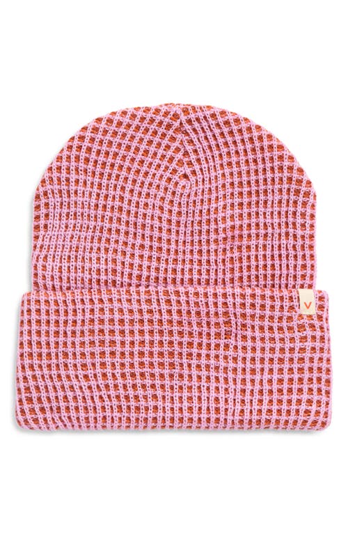 Verloop Simple Grid Beanie In Pink