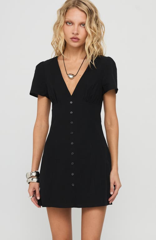 Princess Polly Loveliness V-neck Romper In Black