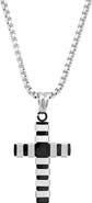 HMY JEWELRY Two Tone Stainless Steel Cross Pendant Necklace
