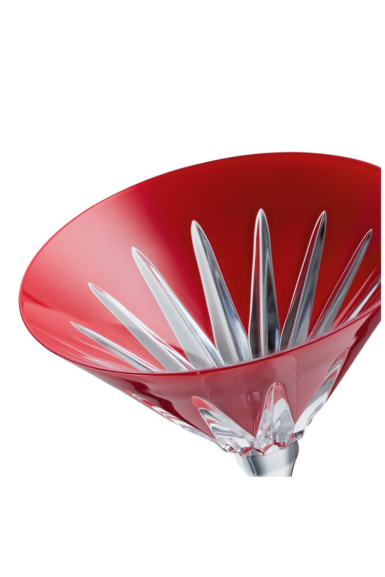 New Year Firework Set of 2 Martini Glasses, Alternate, color, RED