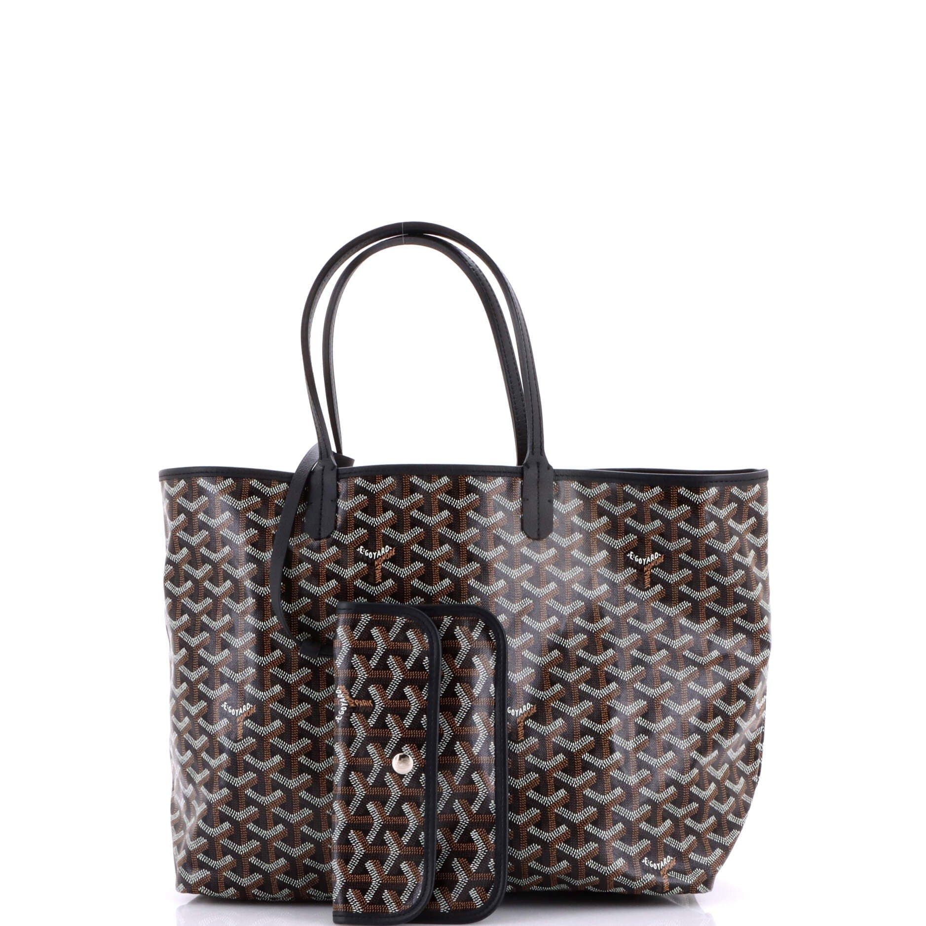 Pre-Owned Goyard Saint Louis Tote Coated Canvas PM, Alternate, color, Black