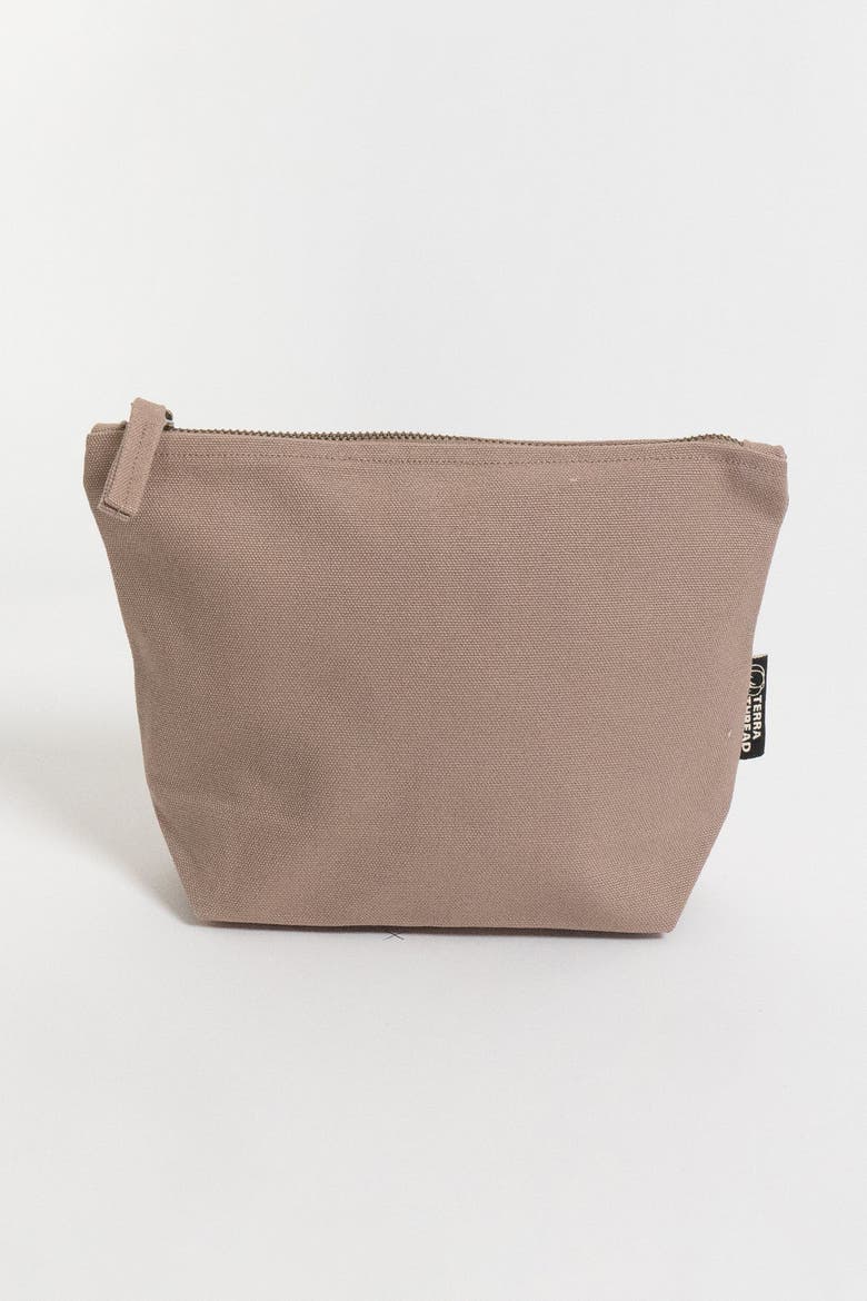 Organic Cotton Makeup Bag, Main, color, Sand Dune