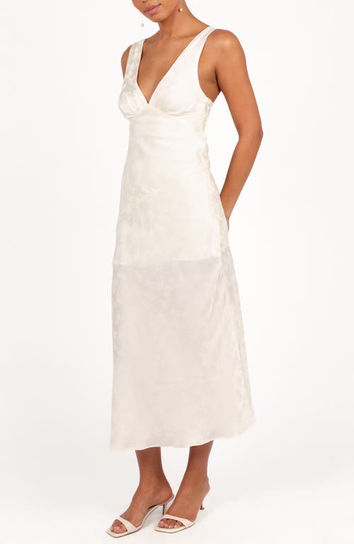 Petal And Pup Petal & Pup Billie Floral Satin Jacquard Dress In White