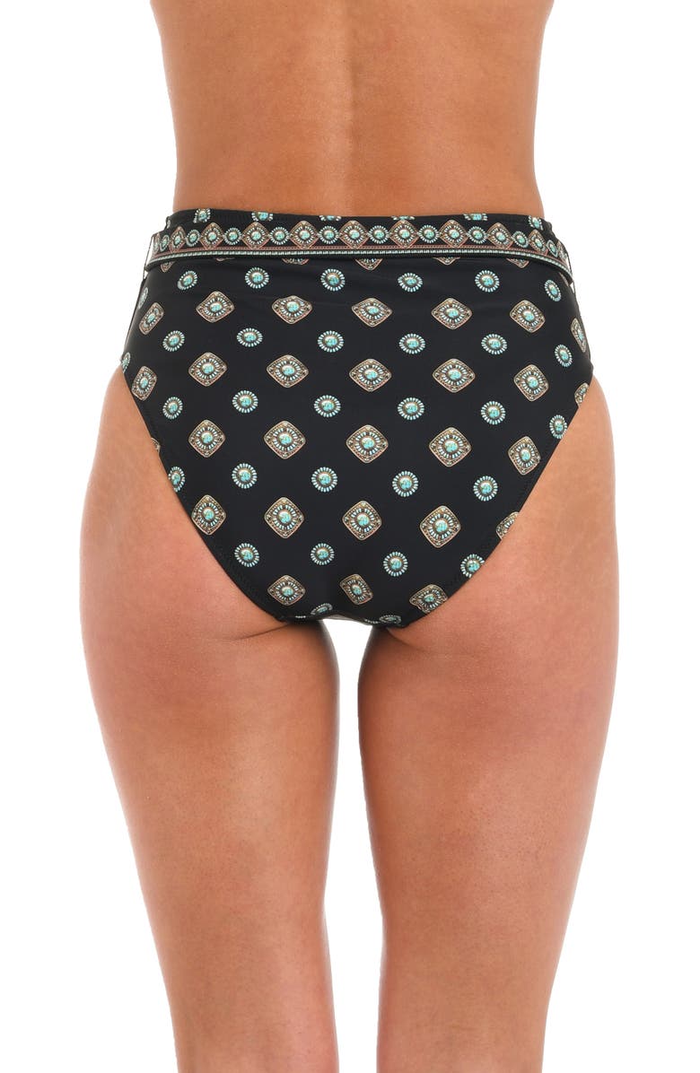 L'AGENCE Vanessa Southwestern Bikini Bottoms, Alternate, color, Black