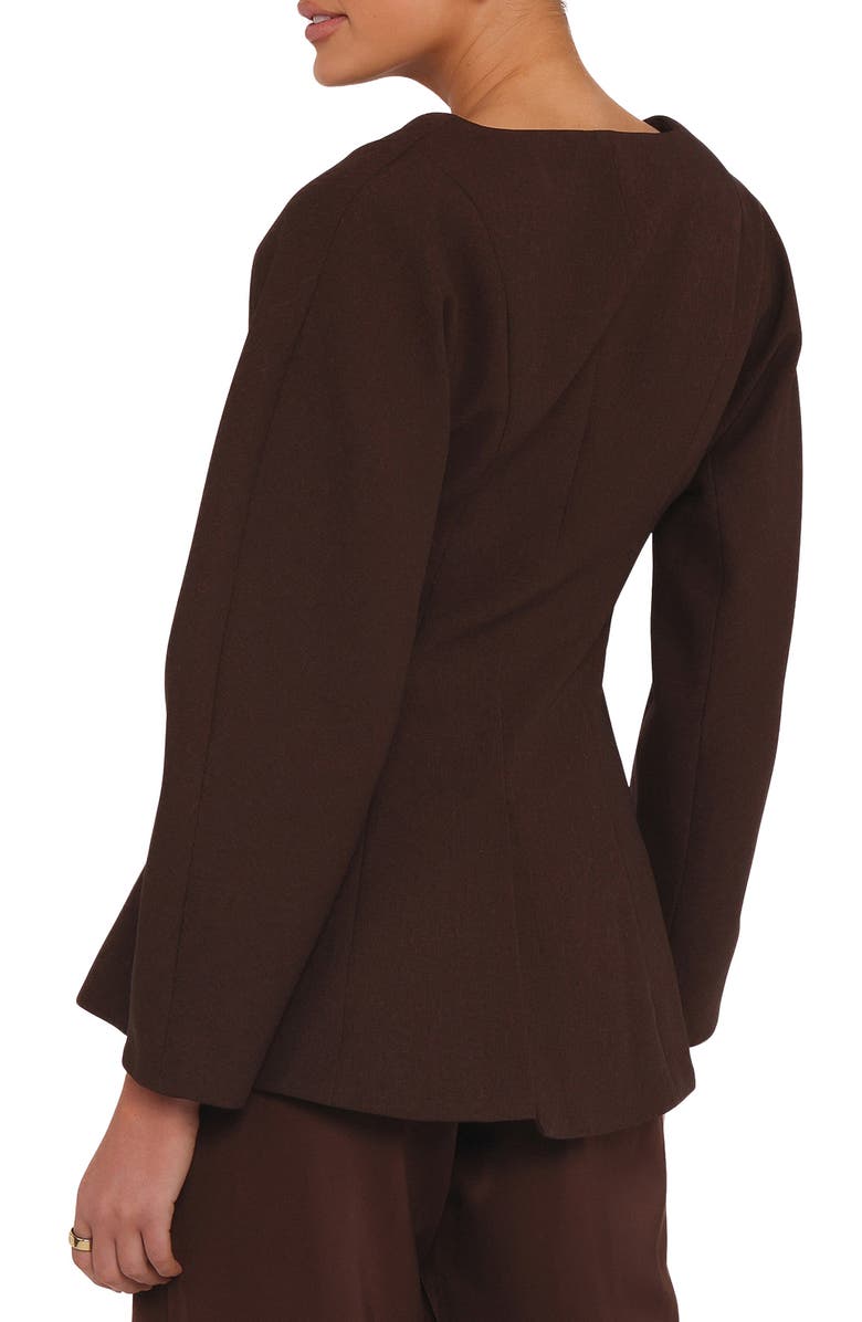 Petal & Pup Elke Collarless Jacket, Alternate, color, Brown