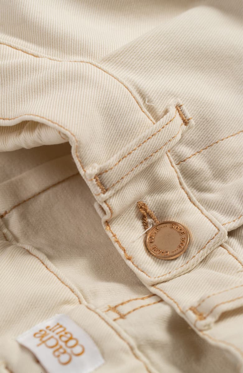 Cache Coeur Jill Maternity and post partum jeans cropped wide leg, Alternate, color, Beige