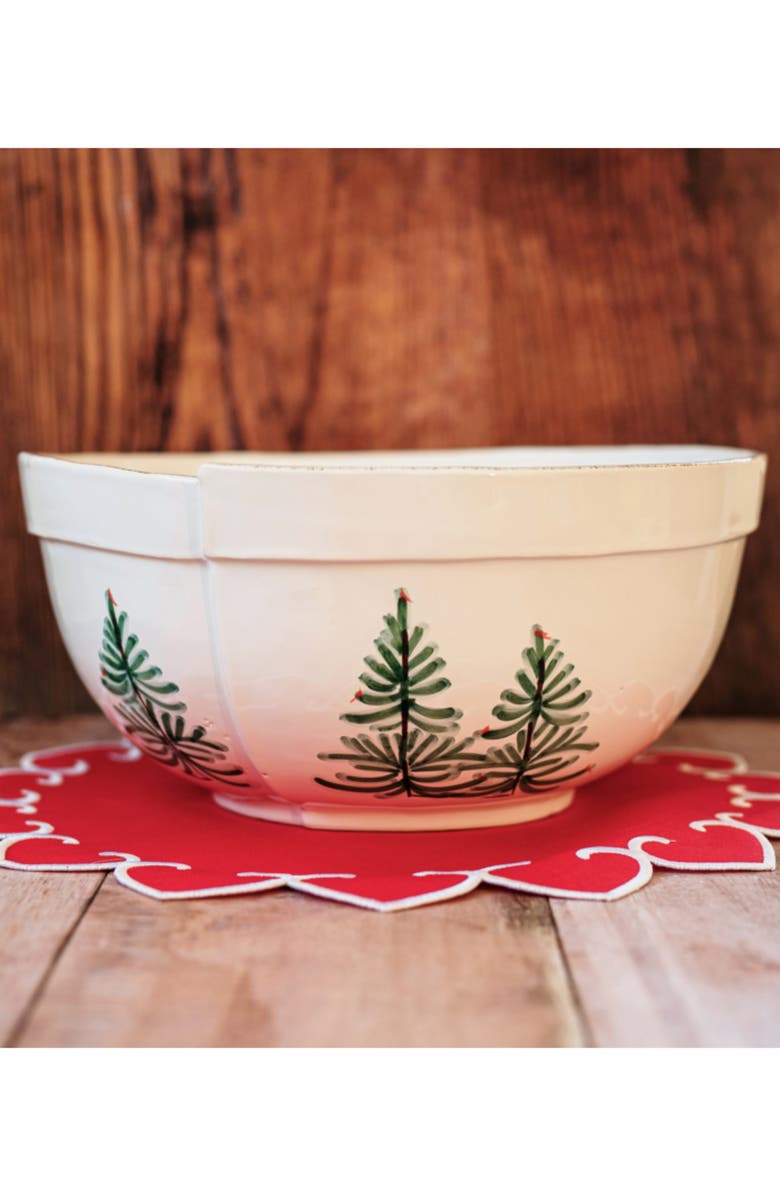 VIETRI Lastra Holiday Centerpiece Bowl, Alternate, color, Green
