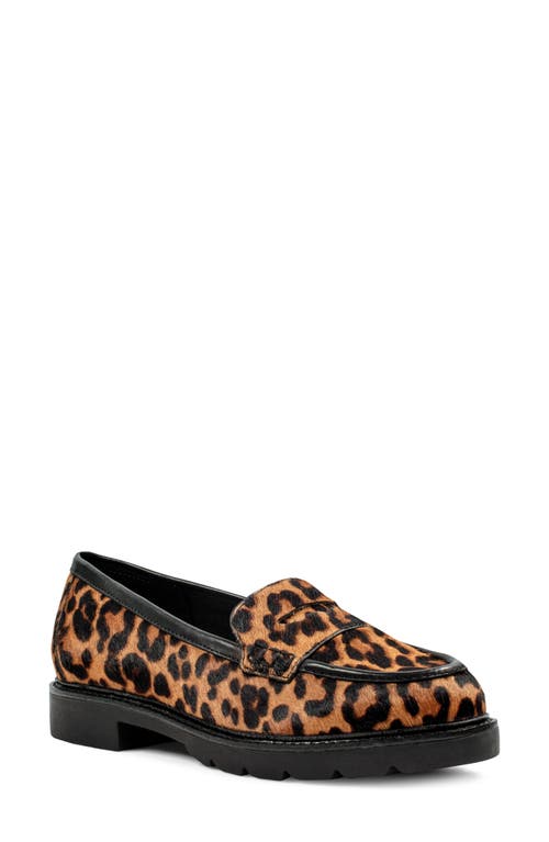 Rockport Genuine Calf Hair Penny Loafer - Wide Widths Available in Dark Natural Print Calf Hair at Nordstrom, Size 7.5